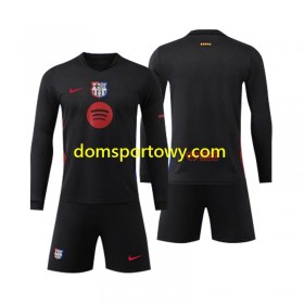 Koszulka FC Barcelona Dziecięcy Wyjazdowe Koszulki Piłkarskie 2024-2025 Długi Rękaw